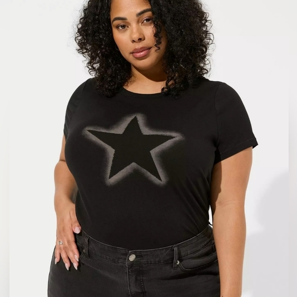torrid Tops - Torrid Star Vintage Cotton Classic Fit Crew Neck Tee. Size 2